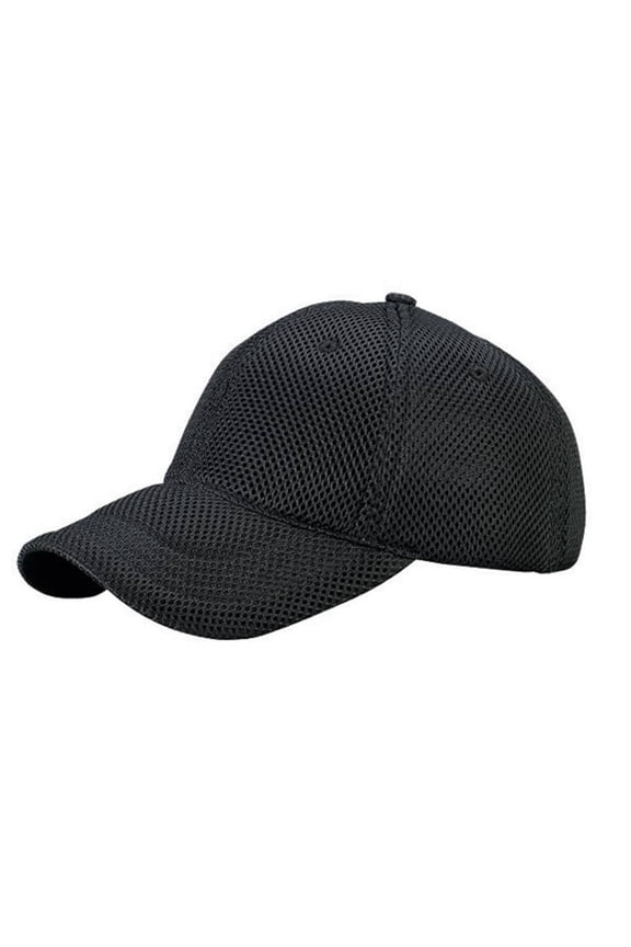 6 PANEL MESH CAP, Black
