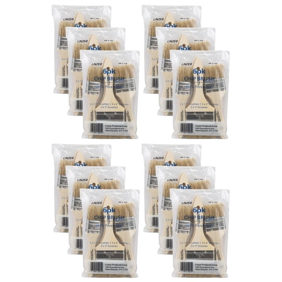 6 PC Chip Brush Set, 12 count