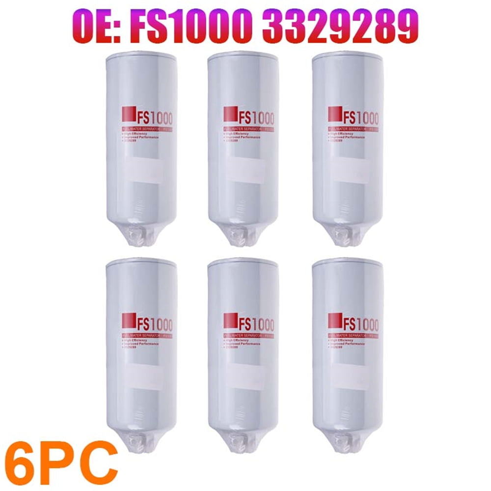 6 PC For CUMMINS FUEL/WATER SEPARATOR FS1000 3329289 - Walmart.com