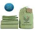 thumbnail image 1 of 6-PC Full Organic 1000-TC Cotton Sheet Set - 10" Deep Pockets with 4 Pillowcases - Sage, 1 of 7