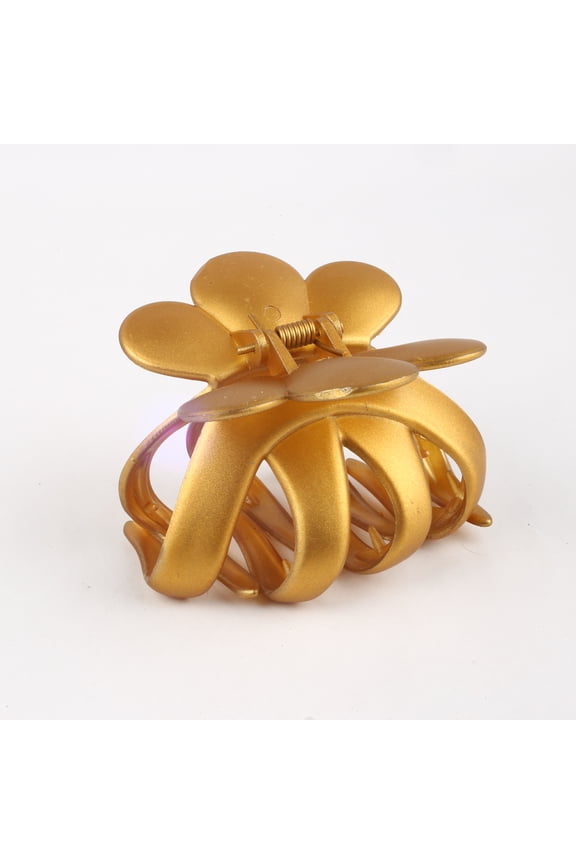 6 PC Golden Color Medium Claw Clip : the Ultimate in Hair Styling! Clips Girl Brand
