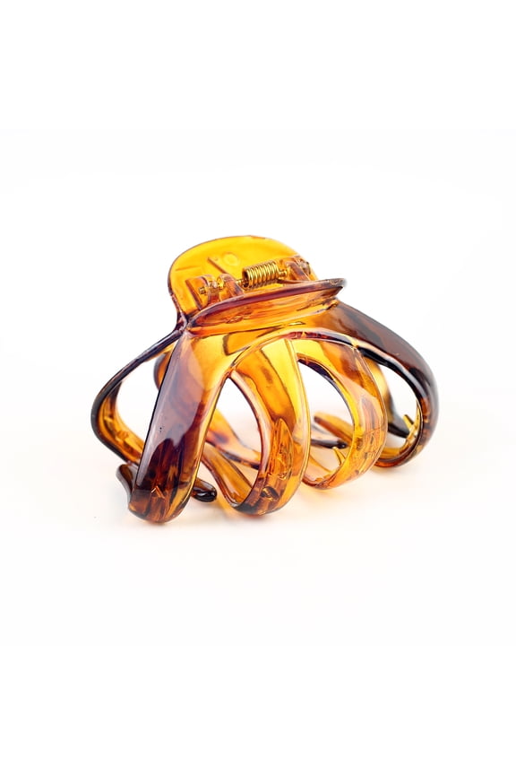 6 PC Golden and Black Color Medium Claw Clip : the Ultimate in Hair Styling! Clips Girl Brand