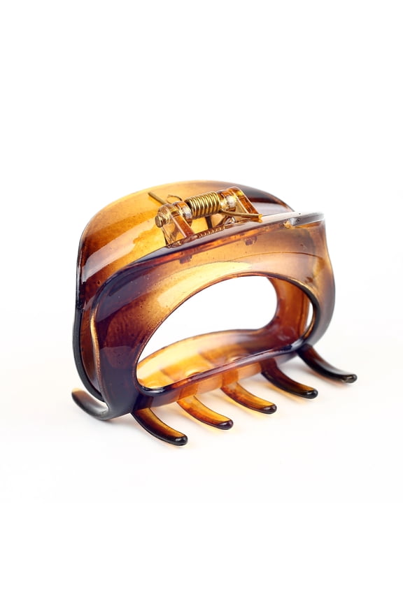 6 PC Golden and Black Color Medium Claw Clip : the Ultimate in Hair Styling! Clips Girl Brand
