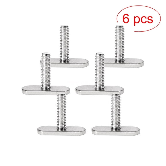 6 PC Kayak Knob Nuts Hardware, Kayak Rail Track Screws Track Nuts, Stainless Steel Kayak Screws, Outdoor Parts Tool Rails Bolts for Canoe Boat.