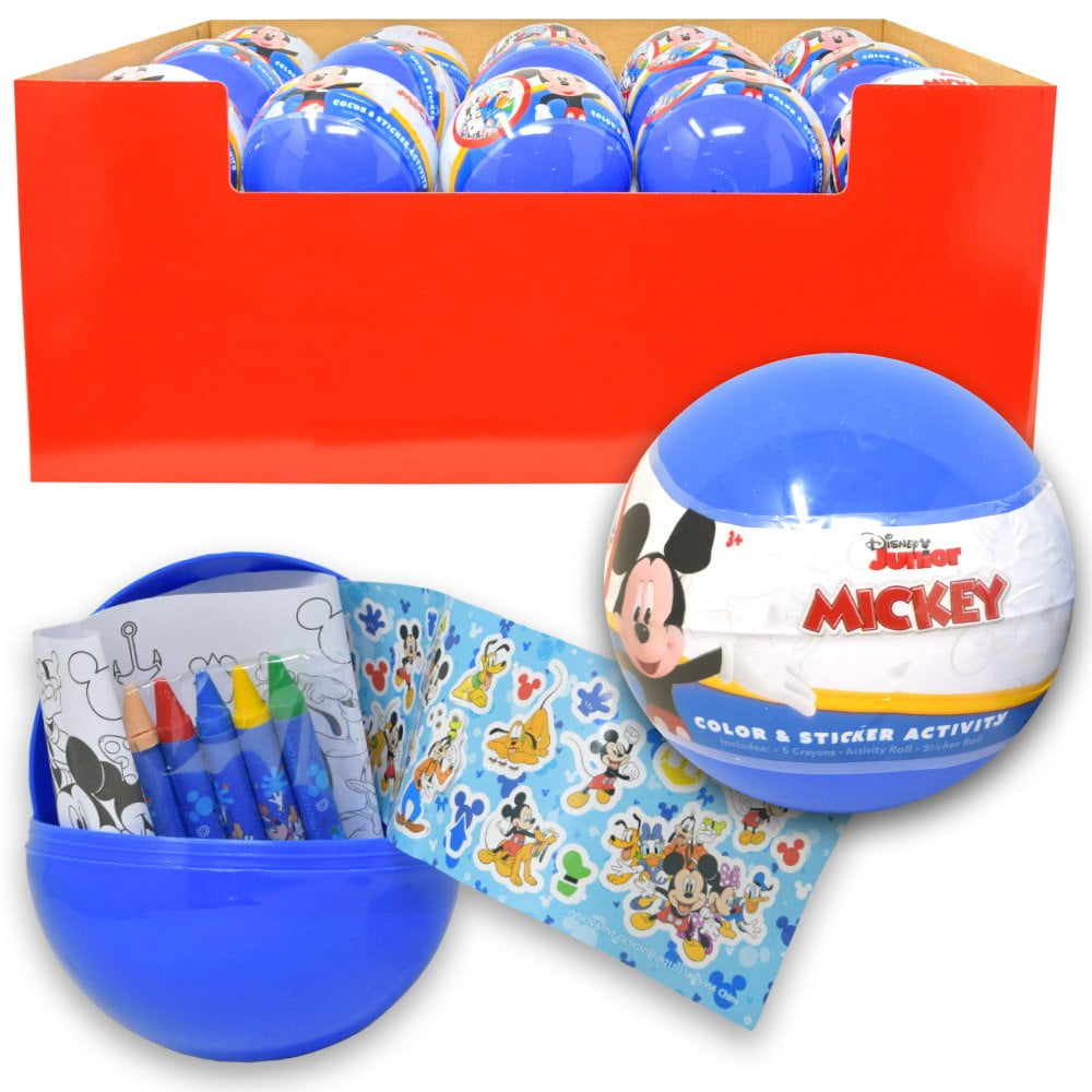 6 PC ONLY Mickey Coloring Activity in Capsule in PDQ