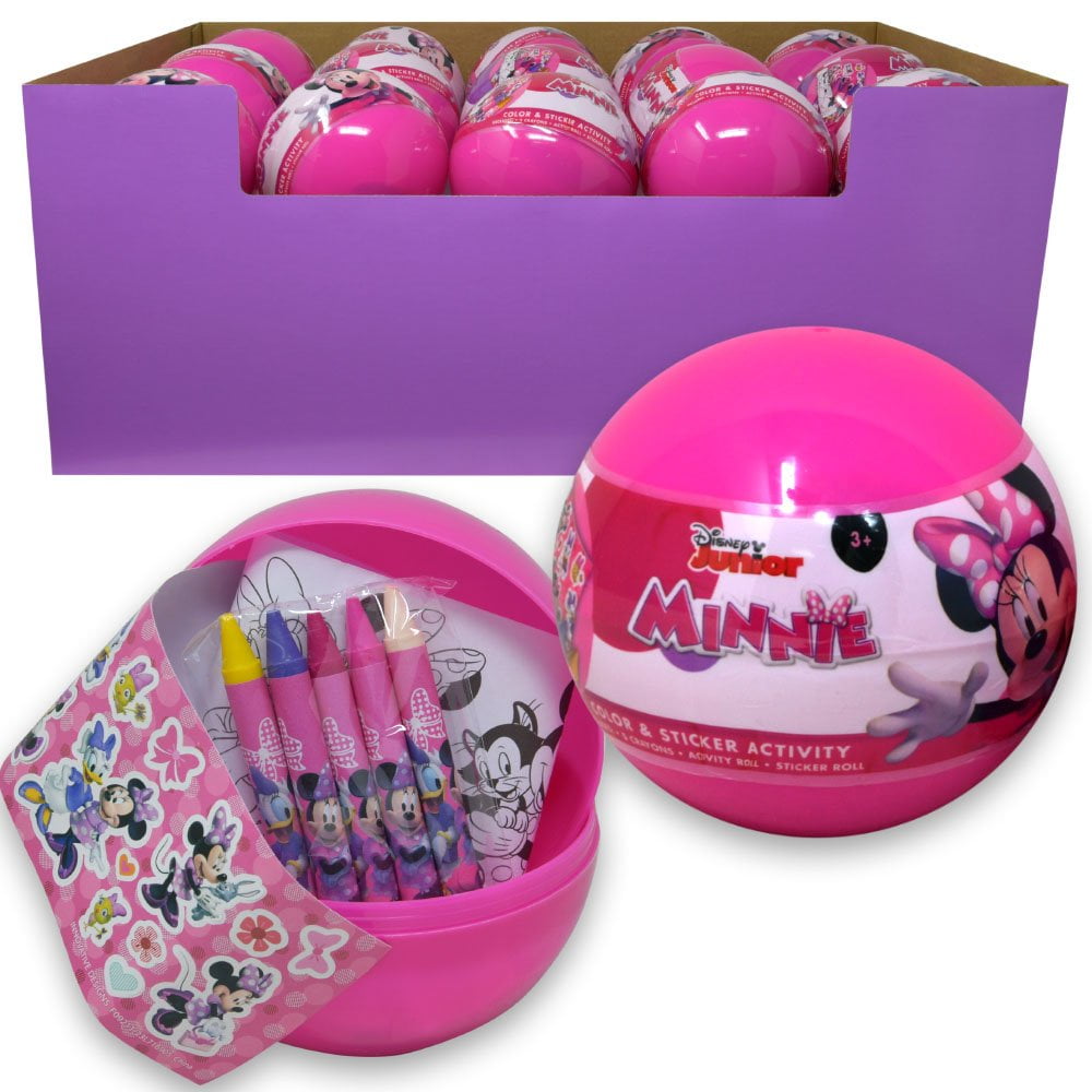 6 PC ONLY Minnie Coloring Activity in Capsule in PDQ