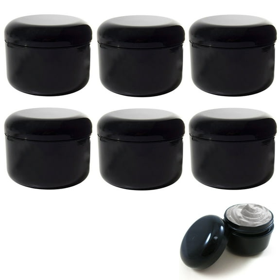 6 PC Plastic Jars Cosmetic Sample Container High Quality Pot Cream Jar 1.7oz