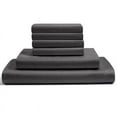 thumbnail image 1 of 6-PC Queen Egyptian 300-TC Cotton Sheet Set - 15" Deep Pockets with 1 Fitted Sheet, 1 Oversized Flat Sheet 4 Pillowcases - Dark Grey, 1 of 7