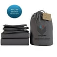 thumbnail image 1 of 6-PC Queen Organic 800-TC Cotton Sheet Set - 12" Deep Pockets with 4 Pillowcases - Dark Grey, 1 of 7