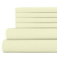 thumbnail image 1 of 6-PC Queen Size Ivory Color Giza 800-Thread-Count Cotton Sheet Set - 18 Inch Deep Pockets, 1 of 7