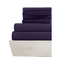 thumbnail image 1 of 6-PC Queen-XL Giza Sheet Set - (Extra Pillowcases, Fitted Sheet & Flat Sheet) 1000-Thread-Count 100% Giza Cotton- 1000TC Cotton, 15-Inches Deep Pockets - Plum, 1 of 7