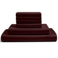 thumbnail image 1 of 6-PC RV King Egyptian 300-TC Cotton Sheet Set - 18" Deep Pockets with 1 Fitted Sheet, 1 Oversized Flat Sheet 4 Pillowcases - Wine, 1 of 7