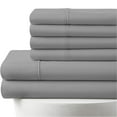 thumbnail image 1 of 6-PC RV King Egyptian 700-TC Cotton Sheet Set - 15" Deep Pockets with 1 Fitted Sheet, 1 Oversized Flat Sheet 4 Pillowcases - Silver Grey, 1 of 7
