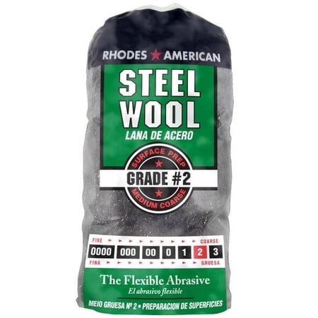 6 PC,Rhodes American 10121112 Medium Coarse Steel Wool Pads, Grade #2, 12-Pack