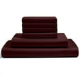 thumbnail image 1 of 6-PC Short Queen Egyptian 300-TC Cotton Sheet Set - 15" Deep Pockets with 1 Fitted Sheet, 1 Oversized Flat Sheet 4 Pillowcases - Wine, 1 of 7