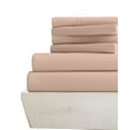 thumbnail image 1 of 6-PC Short Queen Sheet Set - (Extra Pillowcases, Fitted Sheet & Flat Sheet) 600-Thread-Count 100% Egyptian Cotton, Soft Breathable 600TC Cotton, 18-Inches Deep Pockets - Peach, 1 of 7