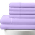 thumbnail image 1 of 6-PC Twin Egyptian 1000-TC Cotton Sheet Set - 18" Deep Pockets with 1 Fitted Sheet, 1 Oversized Flat Sheet 4 Pillowcases - Lilac, 1 of 7