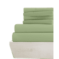 thumbnail image 1 of 6-PC Twin Giza Sheets - (Extra Pillowcases, Fitted Sheet & Flat Sheet) 700-Thread-Count 100% Giza Cotton- 700TC Cotton, 18-Inches Deep Pockets - Sage, 1 of 7