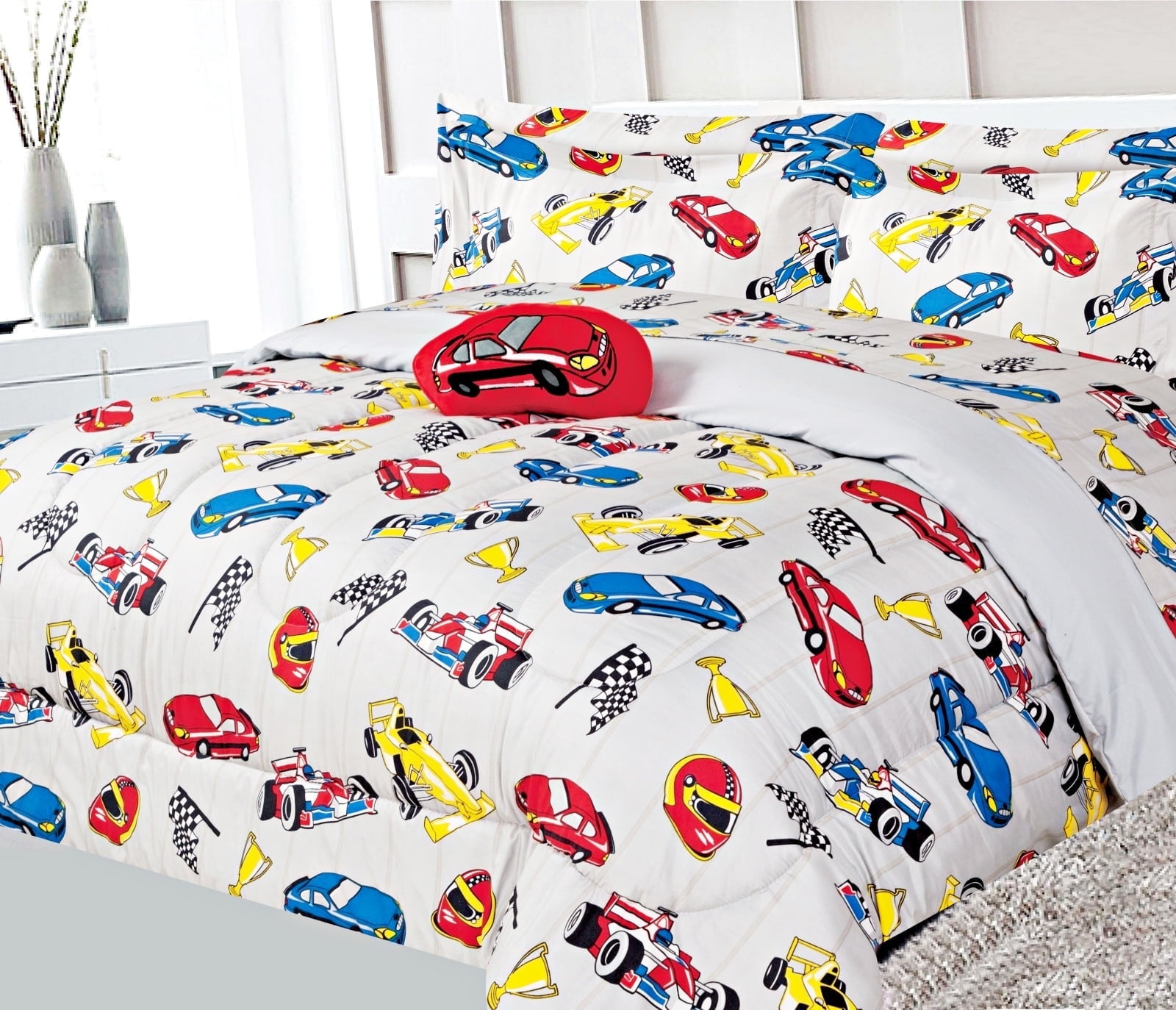 Fabric Suitcase Bed with Plush Bear & Outfits, Set of 6