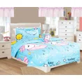 thumbnail image 1 of 6-PC Twin Complete Bed in Bag Comforter Bedding Décor Unicorn Baby Blue #4, 1 of 5