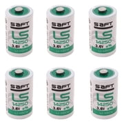 6 PCS 1/2AA LS14250 Battery 3.6V Lithium Battery for SAFT Water Meter Electricity Meter Gas