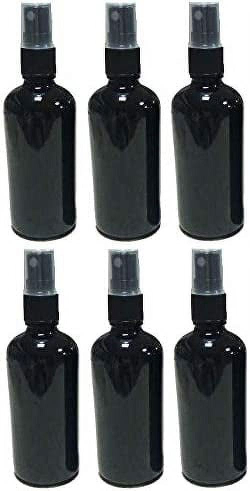 6 PCS 100ml/3.3oz Refillable Empty Non-Translucent Dark Amber Glass ...