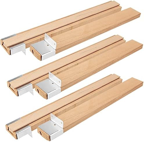 6 PCS 16 Inches Wood Drawer Slide, Wood Center Guide Track, Classic ...