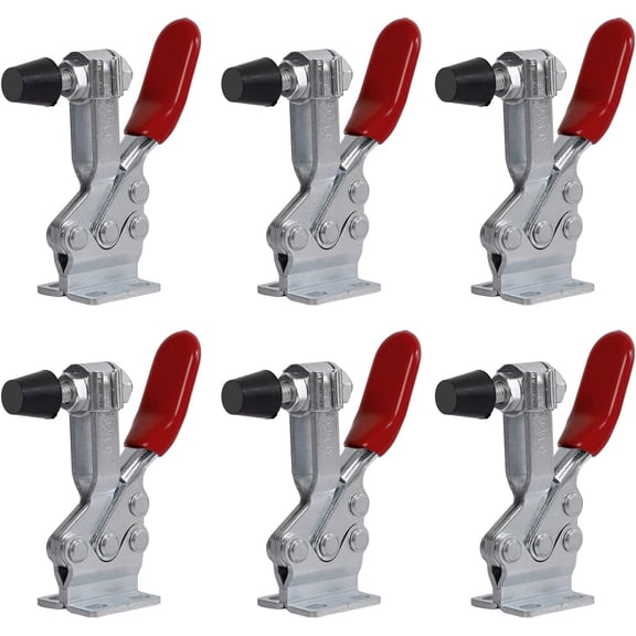 6 PCS 225D Toggle Clamps, Hold Down Clamp 500lbs Holding Capacity, Quick Release Horizontal Toggle Latch Clamp, Adjustable Heavy Duty Toggle Clamp Hand Tool For Woodworking Jigs, Welding