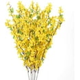 thumbnail image 1 of 6 PCS 25.5inch Artificial Flowers Yellow Silk Fake Winter Jasmine Long Stem Artificial Orchids Flowers for Decoration Indoor Outdoor Wedding Home Bedroom Yard Cemetery, 1 of 5