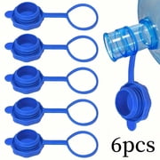 6 PCS 3 & 5 Gallon Water Jug Cap, Upgrade Reusable Replacement Caps, Non Spill Lids for 55mm Water Bottle