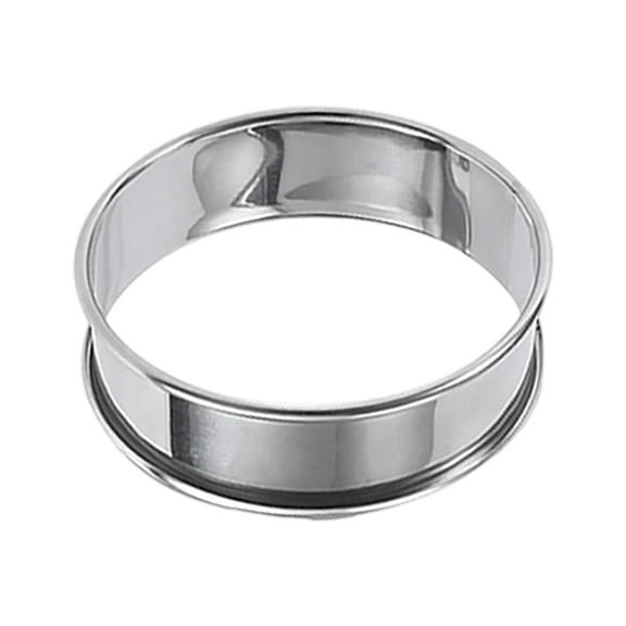 6 PCS 3 Inch Stainless Steel English Muffin Rings - Double Rolled Crumpet & Tart Rings for Baking, Nonstick Pastry Mold for Perfect Muffins, Pancakes, Desserts