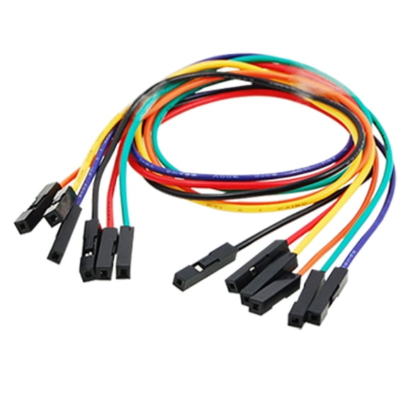 6 PCS 30CM Female to Female 1 Pin Plug Header Wire