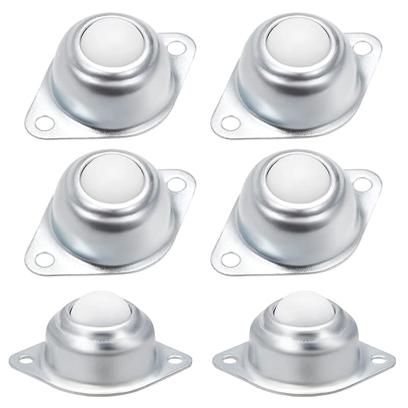 6 PCS 5/8" Nylon Roller Ball Transfer Bearing Casters Units, 360 Universal Wheel, Table Conveyor for Transmission, Furniture, Wheelchair