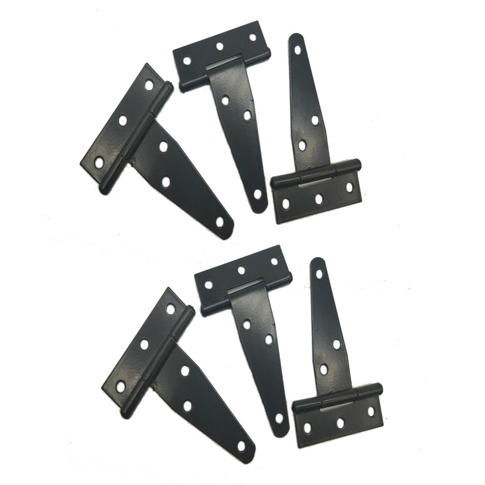 6 PCS 7.9in Galvanized T Hinge Slotted Triangular Hinges Bearing Door