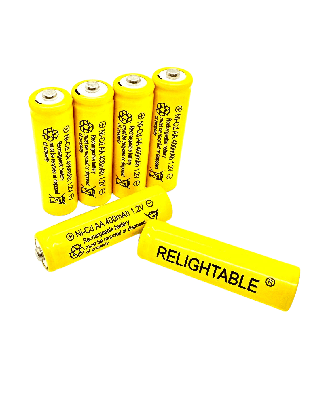6 pcs aa nicd 400mah 1 2v rechargeable batteries garden solar ni cd