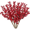 6 PCS Artificial Christmas Berry Picks, 8.7" Faux Berry Stems Spray