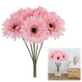 thumbnail image 1 of 6 PCS Artificial Gebera Daisies Silk Flowers Fake Daisy Real Touch PU Faux Flowers Bouquet for Party Home Arrangements Vase Kitchen Garden Wedding Decor, 1 of 4