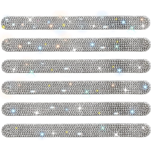 6 PCS Bling Car Door Handle Protector/Cover/Shield, Car Door Paint Protection Anti-Scratch Sticker, Rhinestone Car Accessories for Women to Protect&Decorate Car Door/Rear View Mirror