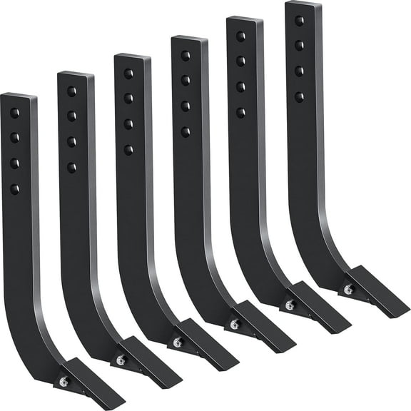 6 PCS Box Blade for Tractor, 18 Inch Ripper Shanks for Box Blade, Box Blade Shank with 4 Holes, Ripper Point/Scarifier Tooth for Box Blade Shank for Replacement, Digging, Plowing