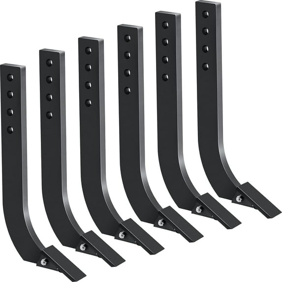 6 PCS Box Blade for Tractor, 18 Inch Ripper Shanks for Box Blade, Box Blade Shank with 4 Holes, Ripper Point/Scarifier Tooth for Box Blade Shank for Replacement, Digging, Plowing