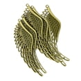 thumbnail image 1 of 6 PCS Bronze Large Hollow Filigree Angel Wing Necklace Pendant Handmade Crafts, 1 of 7