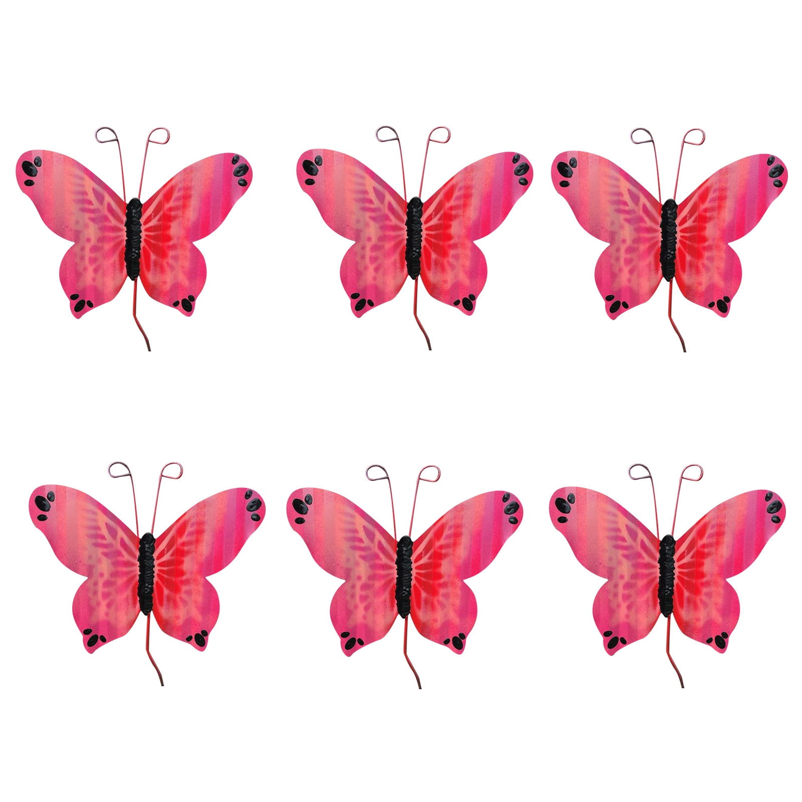 6 PCS Butterfly Garden Stakes Decor, 6.5 Inch Colorful Butterflies Yard