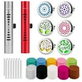 thumbnail image 1 of 6 PCS Car Diffuser Vent Clip Diffuser Car Clip 30 mm Aromatherapy Essential Oil Diffuser Car Clip And 2 Cylindrical Aroma Diffuser Car Clips (Red and Silver), 1 of 4