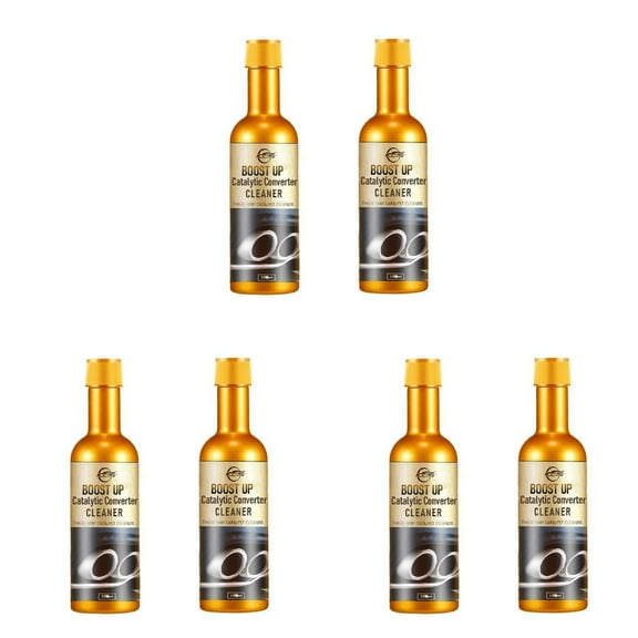 6 PCS Catalytic Converter Cleaner Auto Parts Engine, 120 ml/4oz Exhaust System Pipe Carbon Removal Cleaner Treatment Additive Oil, Fuel System Treatment Oil for Gas and Diesel Car
