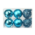 thumbnail image 1 of 6 PCS Christmas Ball Ornaments Set 2.36in Shatterproof Plastic Blue Xmas Baubles Shiny Hollow Cutout Hanging Pendants for Christmas Tree Mantel Party Decor Holiday Home Gift, 1 of 3