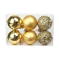 thumbnail image 1 of 6 PCS Christmas Ball Ornaments Set 2.36in Shatterproof Plastic Xmas Baubles Shiny Hollow Cutout Hanging Pendants for Christmas Tree Mantel Party Decor Holiday Home Gift, 1 of 3