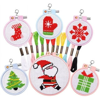 3 Pack Embroidery Starter Kit with Pattern,Hand Crewel Embroidery for Beginners 7.9 inch,Including Bamboo Hoops,Colorful Thread and Needles(Floral