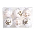 thumbnail image 1 of 6 PCS Christmas Tree Ornaments Ball Vintage, Farmhouse Distressed Hanging Decorations for Xmas Tree, Shatterproof Holiday Party Favors & Home Decor, 1 of 4