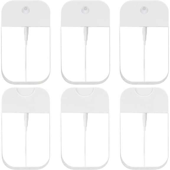 6 PCS Clear Spray Bottles, Portable Card Spray Bottles, 50 ML Refillable Plastic Perfume Atomizer Vials, Suitable Perfume, moisturizing water, hand sanitizer