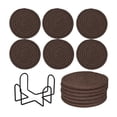 thumbnail image 1 of 6 PCS Coasters for Drinks with Holder, Absorbent Cotton Woven Coasters, Cup Coasters for Coffee Table, Desk & Dining Table Bohemian Style for Home & Tabletop Decor,4.61 Inches, 1 of 7